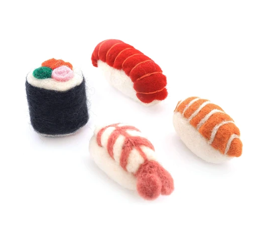 Joy Toy - Plush Nigiri sushi with prawn (embroidered) plush clip on 7 cm