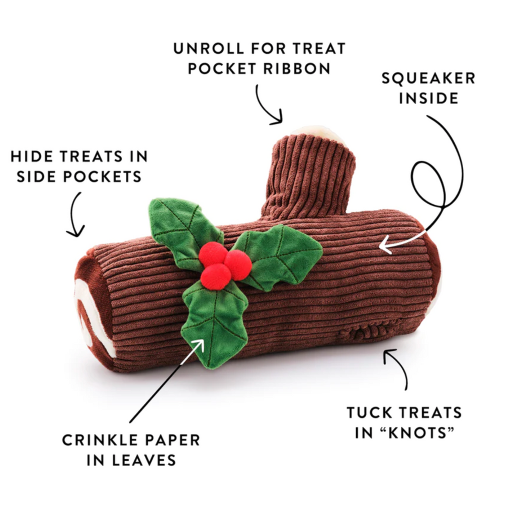 The Foggy Dog | Yule Log Interactive Snuffle Dog Toy